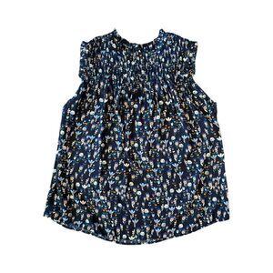 Floral Print Sleeveless Blouse